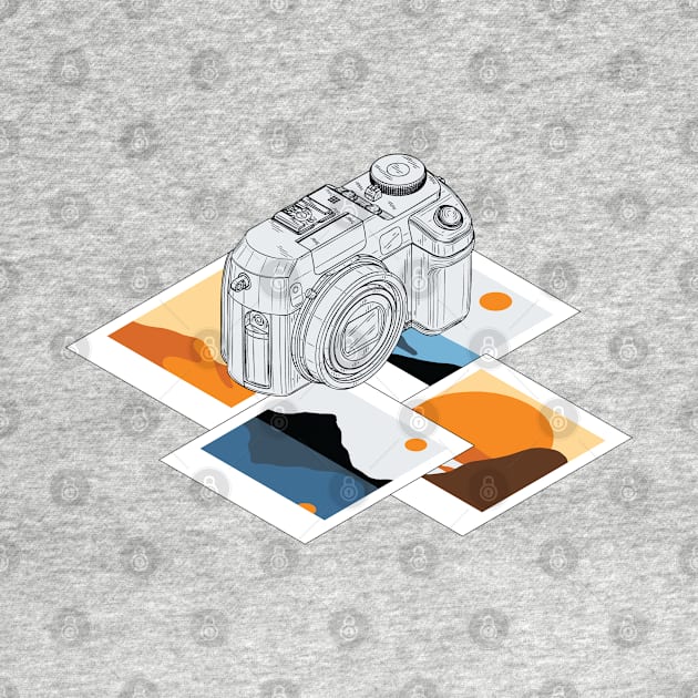 Camera With Retro Frames of Landscapes by ElusiveIntro